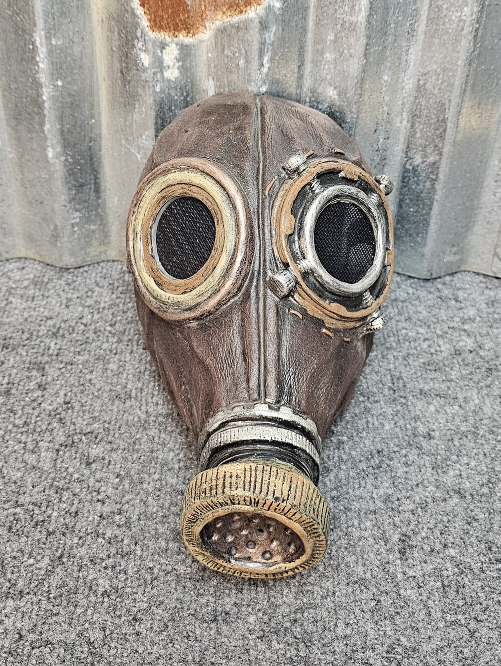 Steampunk Faux-Leather Texture Gas Mask Cosplay Post Apocalyptic Costume Prop